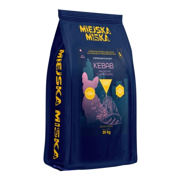Karma dla psa MIEJSKA MISKA kebab jagnięcina 20 kg XS/S