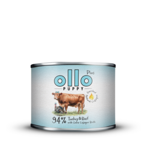 Karma dla psa OLLO Plus Puppy Kolagen indyk wołowina 200g