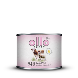 Karma dla psa OLLO Plus Puppy Kolagen jagnięcina cielęcina 200g