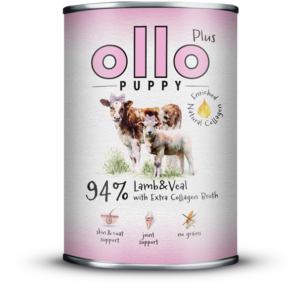 Karma dla psa OLLO Plus Puppy Kolagen jagnięcina cielęcina 400g