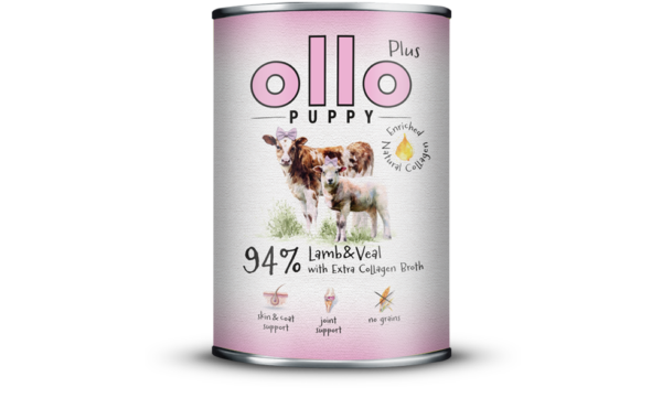 Karma dla psa OLLO Plus Puppy Kolagen jagnięcina cielęcina 400g Karma dla psa OLLO Plus Puppy Kolagen jagnięcina cielęcina 400g