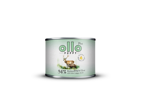 Karma dla psa OLLO Plus Puppy Kolagen jeleń dzik 200g Karma dla psa OLLO Plus Puppy Kolagen jeleń dzik 200g
