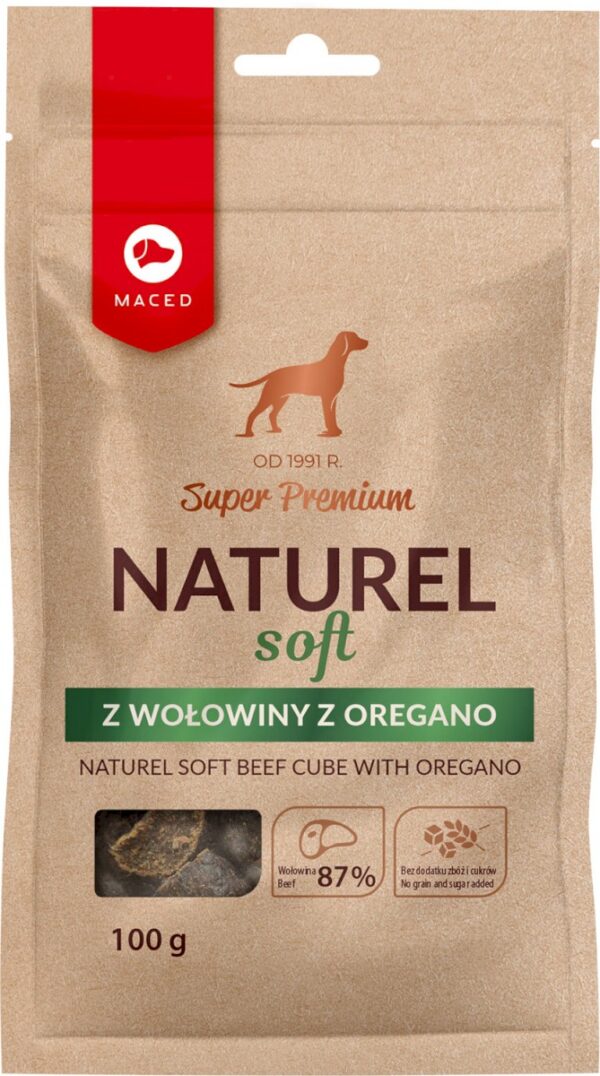 Przysmaki dla psa MACED Naturel Soft wołowina oregano 100g