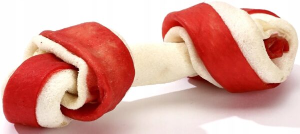 Przysmaki dla psa MACED kość wiązana biała bekon 11cm Przysmaki dla psa MACED kość wiązana biała bekon 11cm