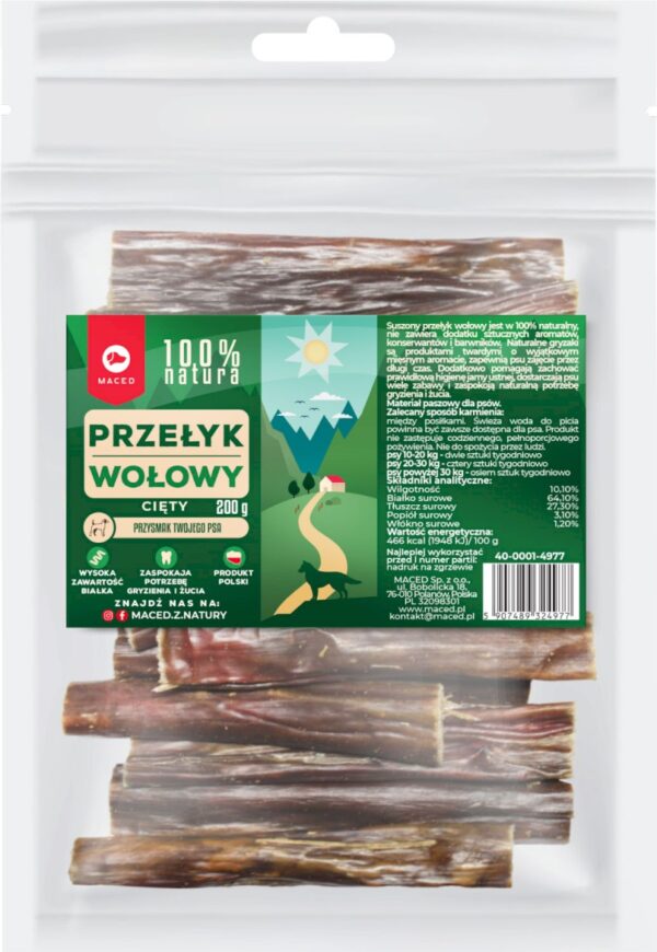 Przysmaki dla psa MACED przełyk wołowy 200g