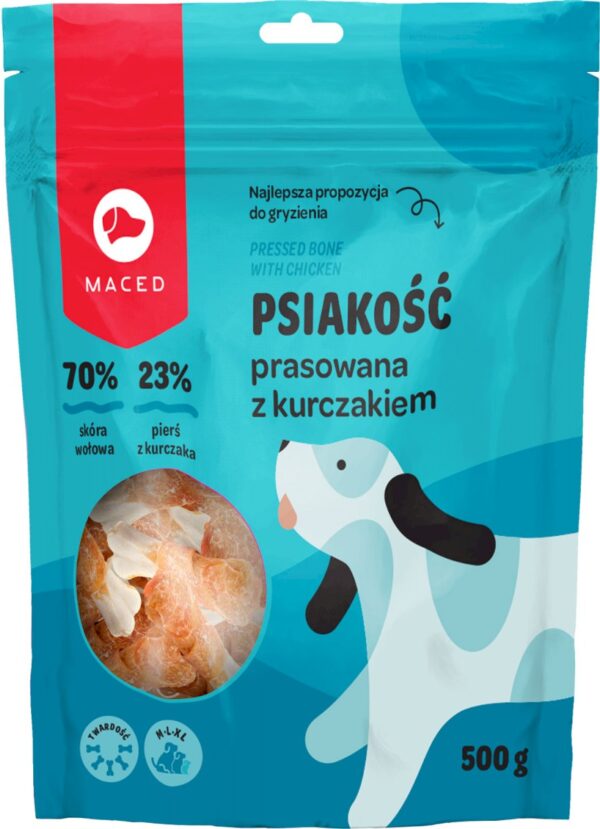 Przysmaki dla psa MACED psiakość prasowana kurczak 500g