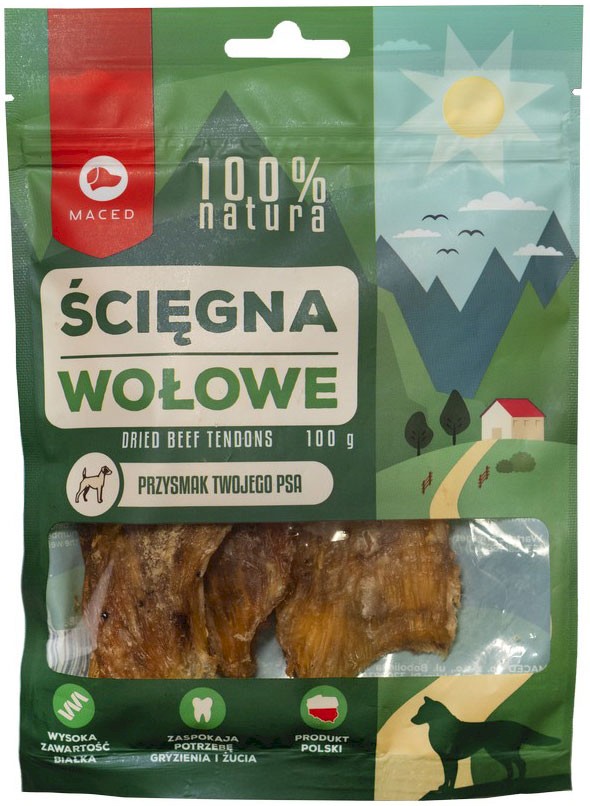 Przysmaki dla psa MACED ścięgna wołowe 100g