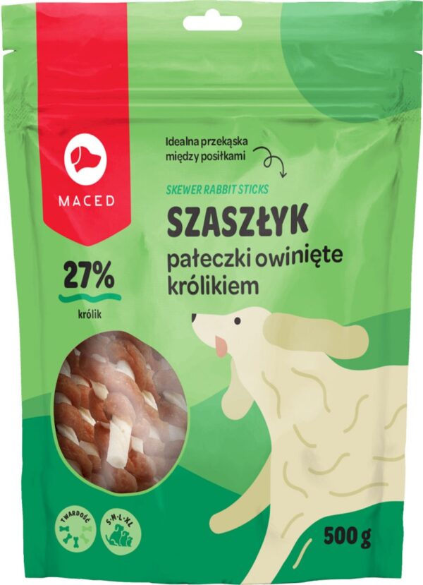 Przysmaki dla psa MACED szaszłyk z królikiem 500g