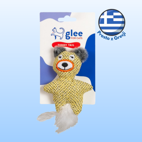 Zabawka dla kota GLEE miś z ogonkiem 12cm Zabawka dla kota GLEE miś z ogonkiem 12cm