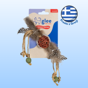 Zabawka dla kota GLEE motyl z kocimiętką i jutą 5cm
